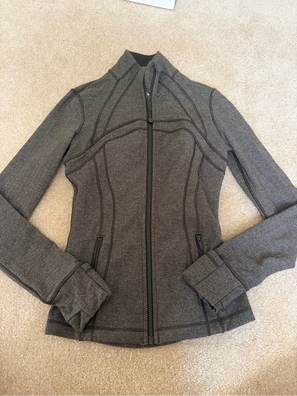 Lululemon define Women’s Grey Zip-Up Athletic Jacket